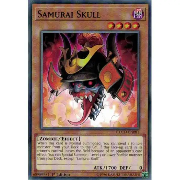 YuGiOh Code of the Duelist Common Samurai Skull COTD-EN081