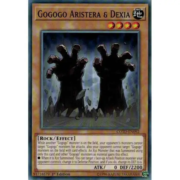 YuGiOh Code of the Duelist Common Gogogo Aristera & Dexia COTD-EN092