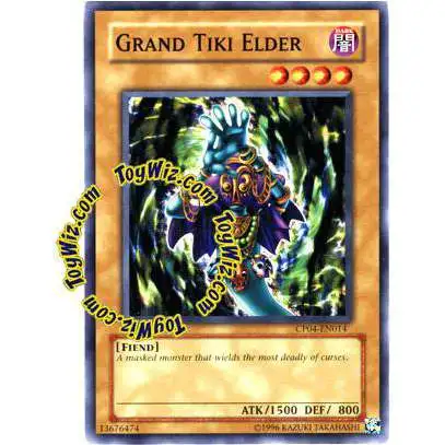 YuGiOh GX Trading Card Game Champion Pack: Game 4 Common Grand Tiki Elder CP04-EN014