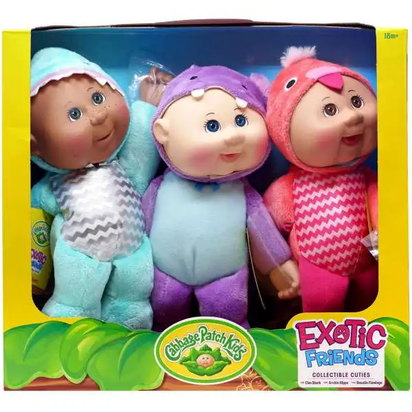 Cabbage Patch Kids Cuties Exotic Friends Exclusive 9-Inch Plush 3-Pack [Cleo, Archie & Rosalie]