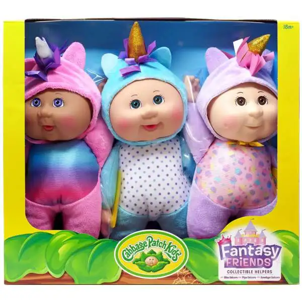 Cabbage Patch Kids Cuties Fantasy Friends Exclusive 9-Inch Plush 3-Pack [Bliss Unicorn, Pipa Unicorn & Amethyst Unicorn]