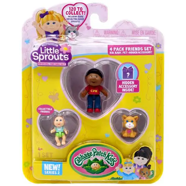 Cabbage Patch Kids Little Sprouts Series 2 Cassidy Giselle Mini Figure 4-Pack 