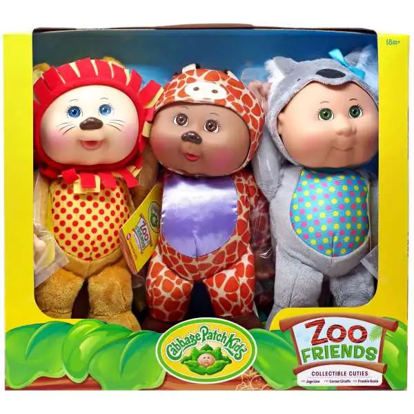 Cabbage Patch Kids Cuties Zoo Friends Exclusive 9-Inch Plush 3-Pack [Jaye, Garnet & Frankie]