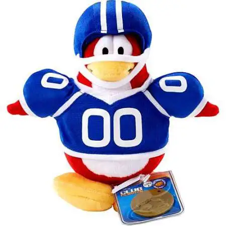 Club Penguin Series 2 Football Player 6.5-Inch Plush Figure [Blue Uniform]