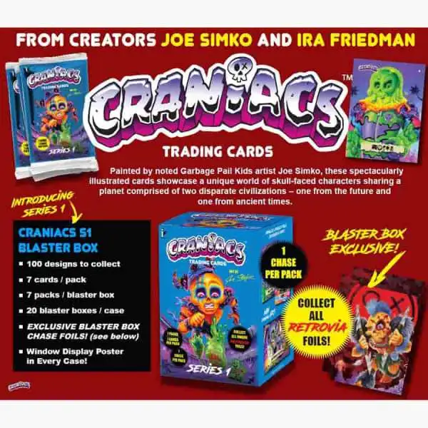 Craniacs 2024 Series 1 Trading Card HOBBY BLASTER Box [6 Packs] (Pre-Order ships August)