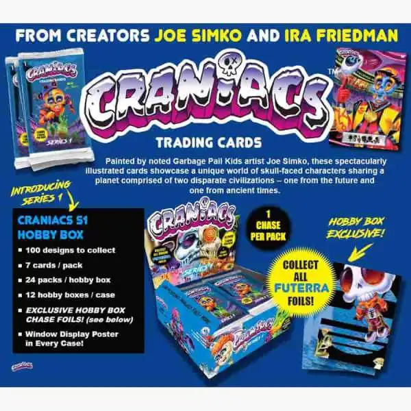 Craniacs 2024 Series 1 Trading Card HOBBY Box [24 Packs] (Pre-Order ships August)