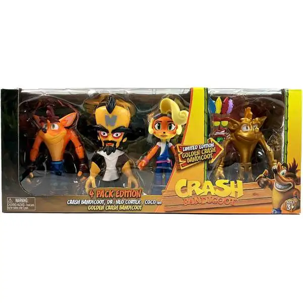 Crash Bandicoot Crash, Dr. Neo Cortex, Coco Golden Crash Exclusive