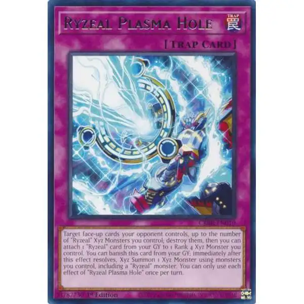 YuGiOh Trading Card Game Crossover Breakers Rare Ryzeal Plasma Hole CRBR-EN010
