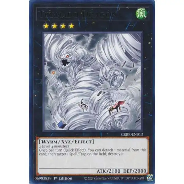 YuGiOh Trading Card Game Crossover Breakers Rare Tornado Dragon CRBR-EN013