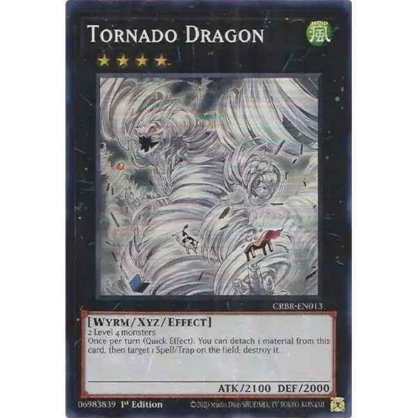 YuGiOh Trading Card Game Crossover Breakers Super Rare Tornado Dragon CRBR-EN013