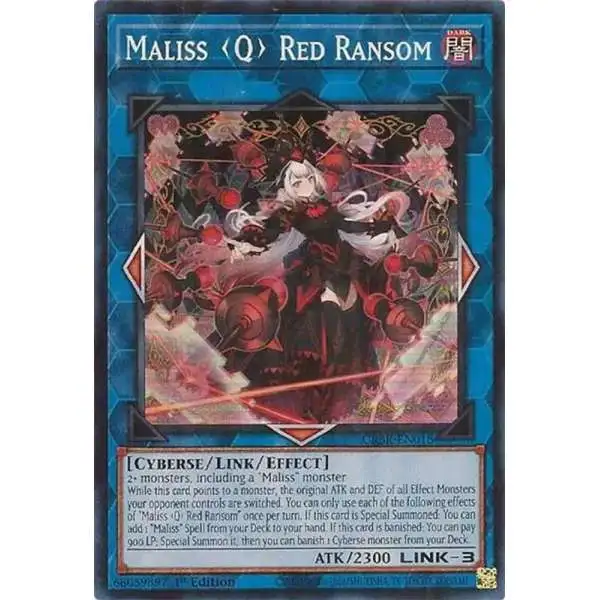 遊戯王　maliss Q Red Ransome アジア版　コレクターズレア Amazon.com: Maliss Q Red Ransom - CRBR-EN018 - Super Rare