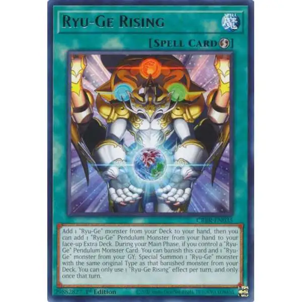 YuGiOh Trading Card Game Crossover Breakers Rare Ryu-Ge Rising CRBR-EN035
