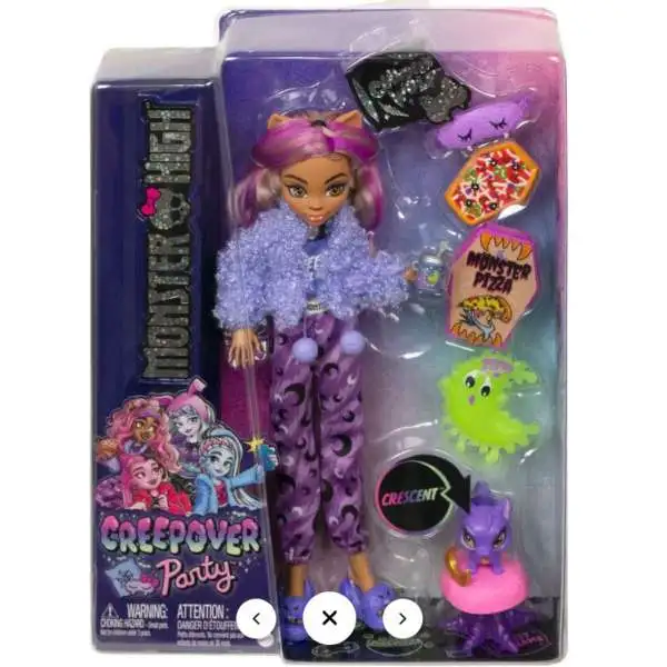 Monster High Creepover Party Clawdeen Wolf Doll [with Crescent]
