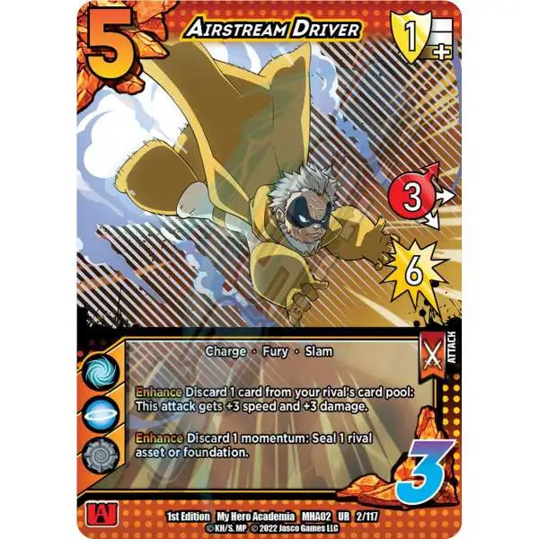 My Hero Academia Collectible Card Game Series 2 Crimson Rampage Ultra Rare Airstream Driver #2