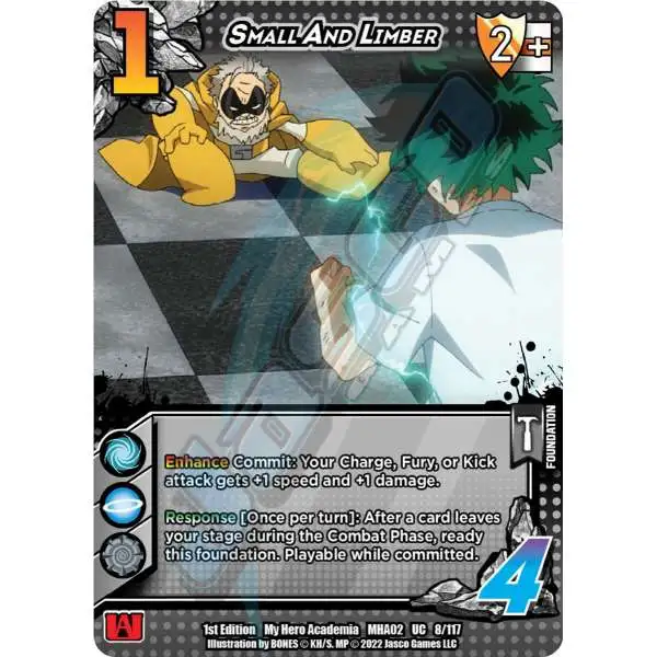 My Hero Academia Collectible Card Game Series 2 Crimson Rampage Extra Rare Small And Limber #8 [XR]