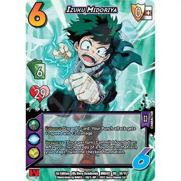 My Hero Academia Collectible Card Game Series 2 Crimson Rampage Uncommon Izuku Midoriya #10