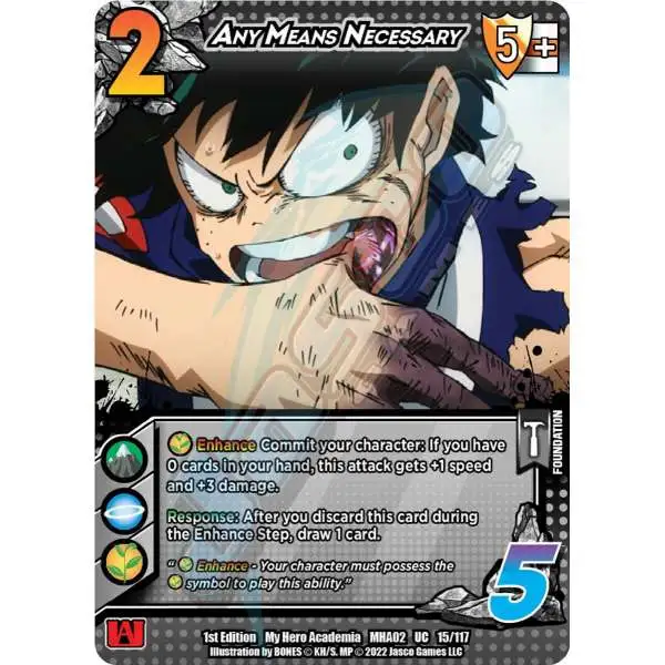 My Hero Academia Collectible Card Game Series 2 Crimson Rampage Uncommon Any Means Necessary #15