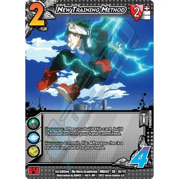 My Hero Academia Collectible Card Game Series 2 Crimson Rampage Extra Rare New Training Method #18 [XR]