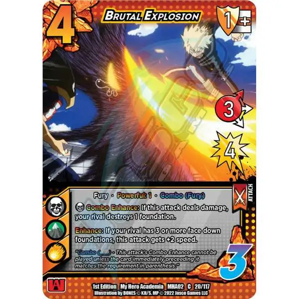 My Hero Academia Collectible Card Game Series 2 Crimson Rampage Common Brutal Explosion #20