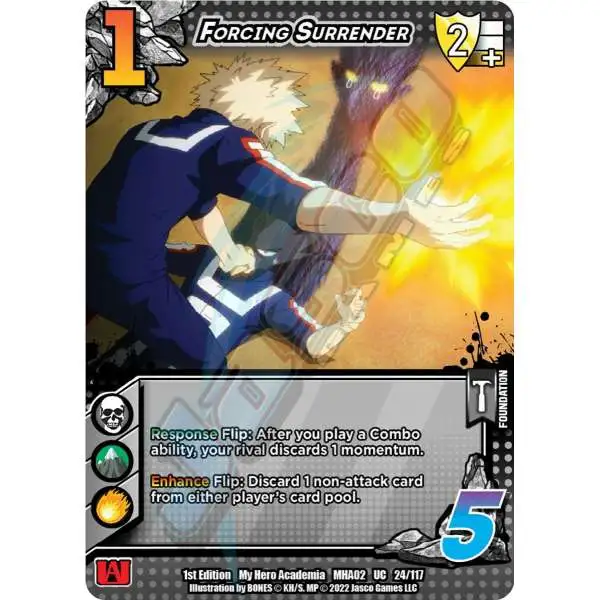 My Hero Academia Collectible Card Game Series 2 Crimson Rampage Uncommon Forcing Surrender #24