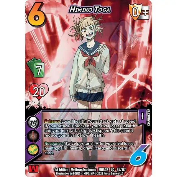 My Hero Academia Collectible Card Game Series 2 Crimson Rampage Uncommon Himiko Toga #85