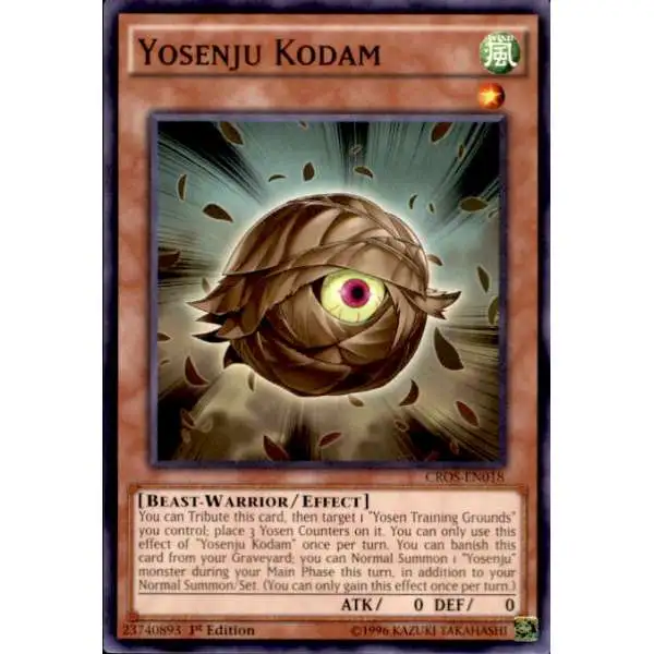 YuGiOh Crossed Souls Common Yosenju Kodam CROS-EN018