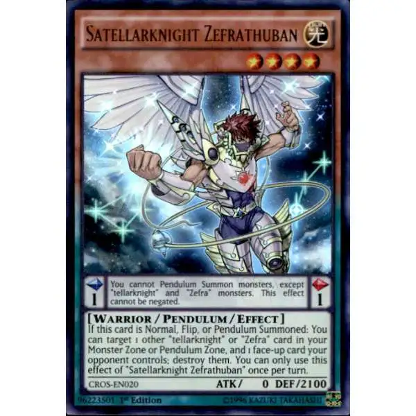 YuGiOh Crossed Souls Ultra Rare Satellarknight Zefrathuban CROS-EN020