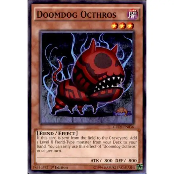 YuGiOh Crossed Souls Common Doomdog Octhros CROS-EN036