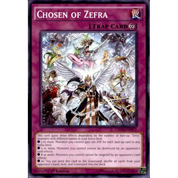 YuGiOh Crossed Souls Common Chosen of Zefra CROS-EN071