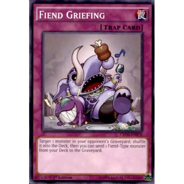 YuGiOh Crossed Souls Common Fiend Griefing CROS-EN076