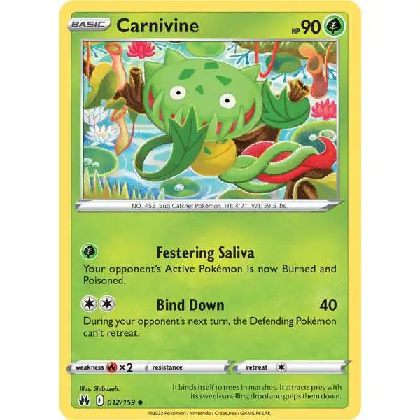 Pokemon Trading Card Game Crown Zenith Uncommon Carnivine #12