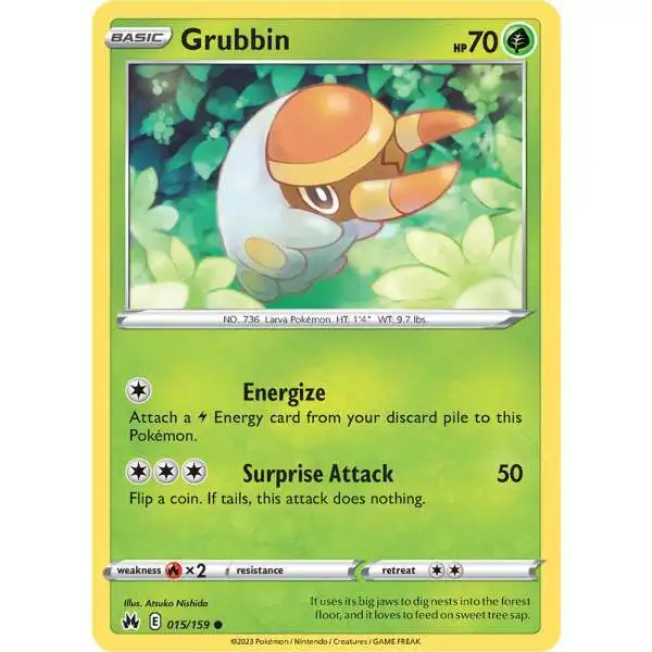 Pokemon Trading Card Game Crown Zenith Common Grubbin #15