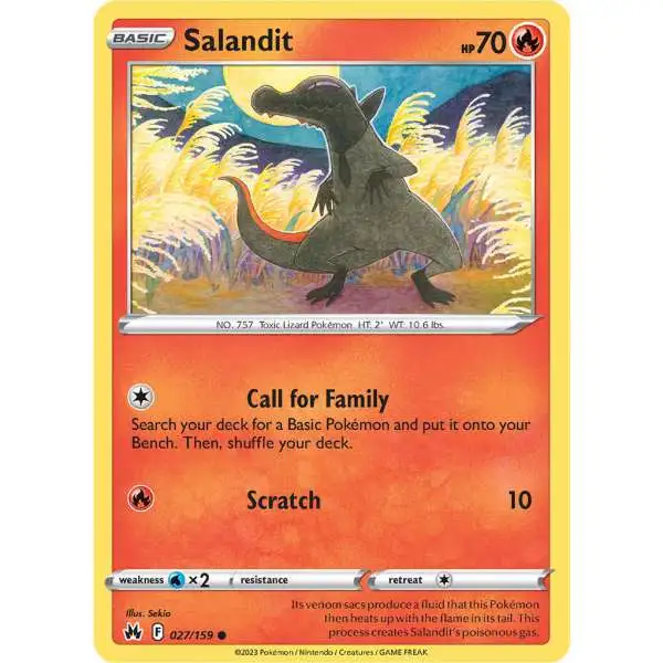Pokemon Trading Card Game Crown Zenith Common Salandit #27