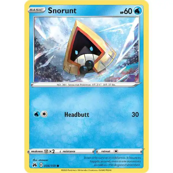 Pokemon Trading Card Game Crown Zenith Common Snorunt #34