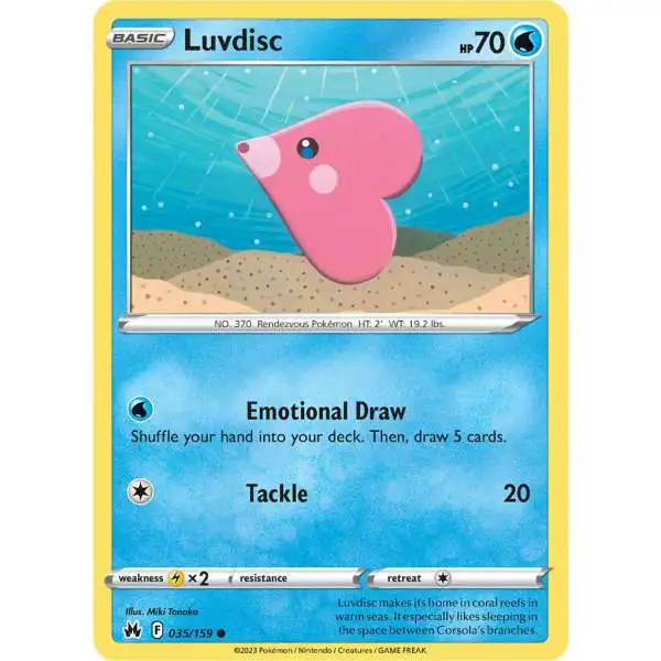 Pokemon Trading Card Game Crown Zenith Common Luvdisc #35