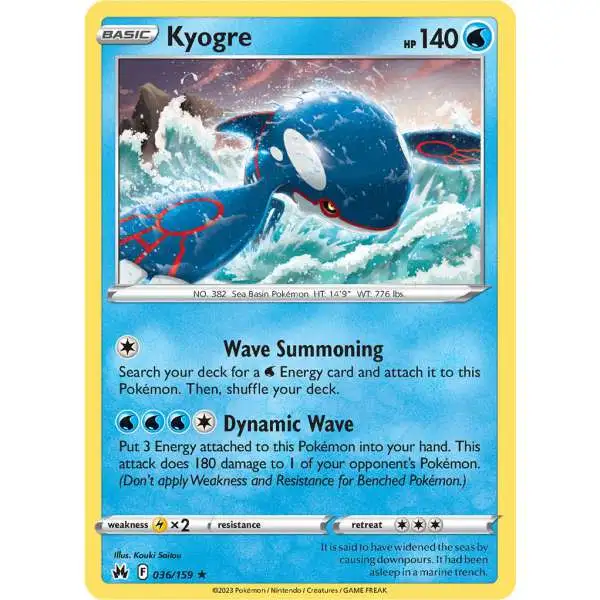 Pokemon Trading Card Game Crown Zenith Holo Rare Kyogre #36