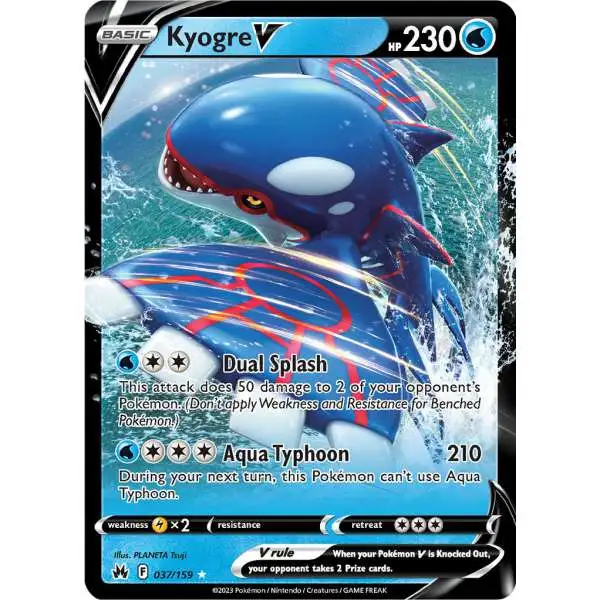 Pokemon Trading Card Game Crown Zenith Holo Rare Kyogre V #37