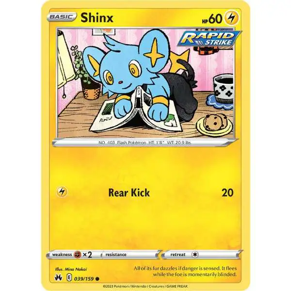 Pokemon Trading Card Game Crown Zenith Common Shinx #39