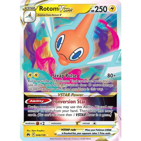 Pokemon Trading Card Game Crown Zenith Holo Rare Rotom VSTAR #46