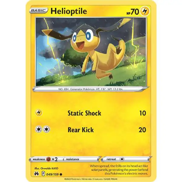 Pokemon Trading Card Game Crown Zenith Common Helioptile #49