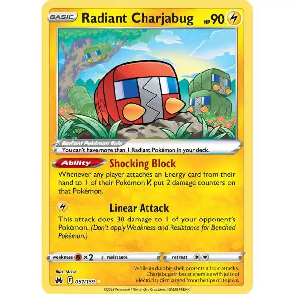 Pokemon Trading Card Game Crown Zenith Radiant Rare Radiant Charjabug #51