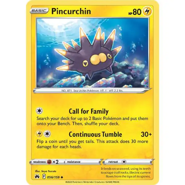 Pokemon Trading Card Game Crown Zenith Uncommon Pincurchin #56