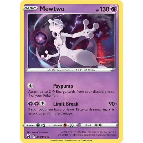 Pokemon Trading Card Game Crown Zenith Holo Rare Mewtwo #59