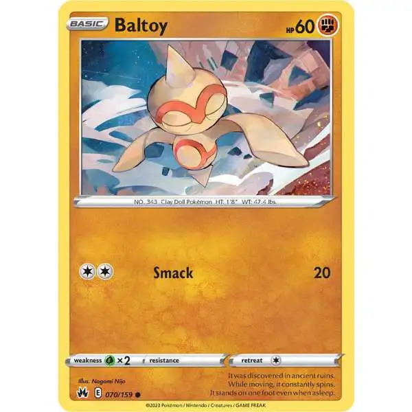 pokemon baltoy card 63/124 Pokémon Hit Points50 HP Form pokemon baltoy card Common Hidden