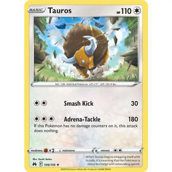 Pokemon Trading Card Game Crown Zenith Rare Tauros #106
