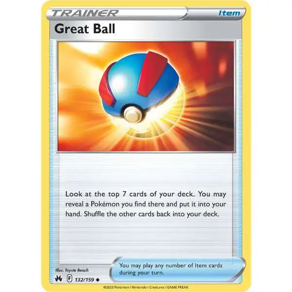 Pokemon Trading Card Game Crown Zenith Uncommon Great Ball #132