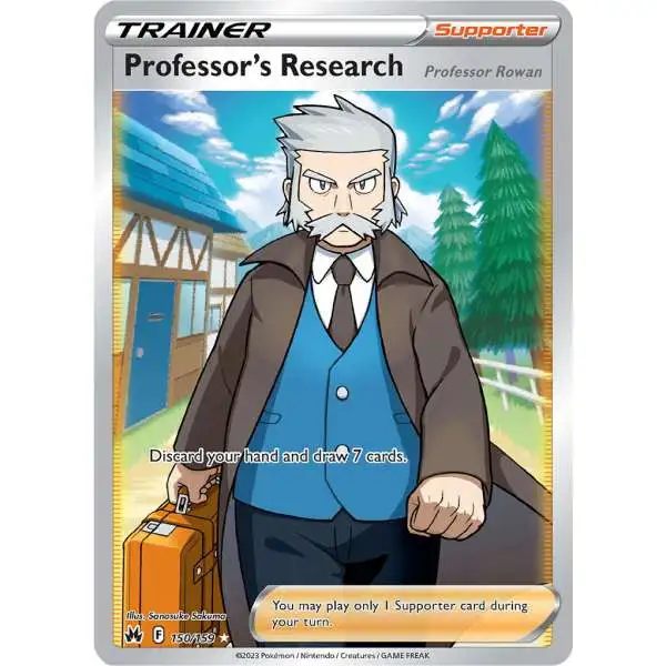 Pokemon Trading Card Game Crown Zenith Ultra Rare Professor's Research #150 [Rowan]