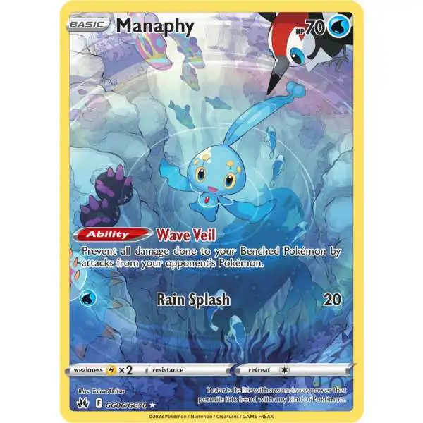 Pokemon Trading Card Game Crown Zenith Holo Rare Manaphy GG06 [Galarian Gallery]