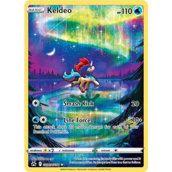 Pokemon Trading Card Game Crown Zenith Holo Rare Keldeo GG07 [Galarian Gallery]