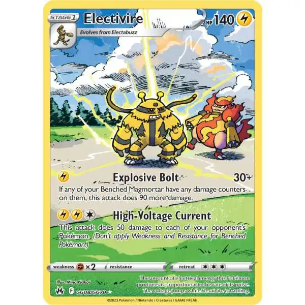 Pokemon Trading Card Game Crown Zenith Holo Rare Electivire GG08 [Galarian Gallery]